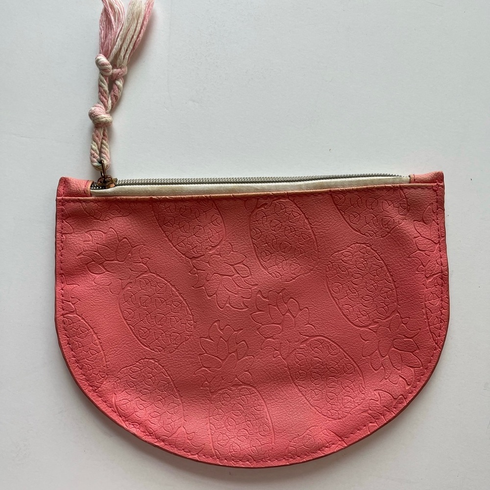 Pink Pineapple Makeup Bag with Stylish Zipper Detailing